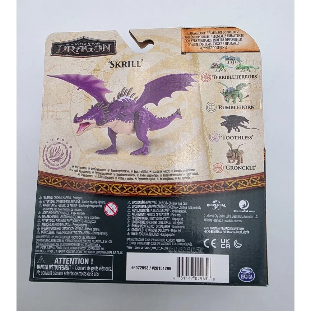 2025 How To Train Your Dragon Live Action Movie‎ - SKRILL  Action Figure New
